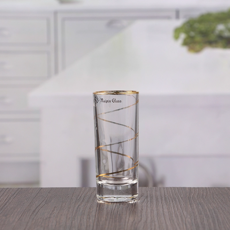 Borde de oro grueso inferior de 55ml China vaso por mayor