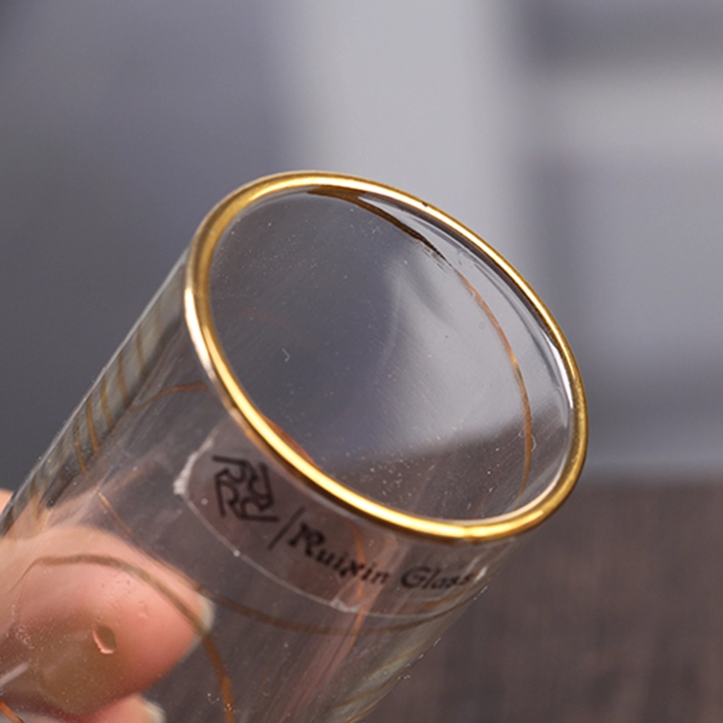 Borde de oro grueso inferior de 55ml China vaso por mayor