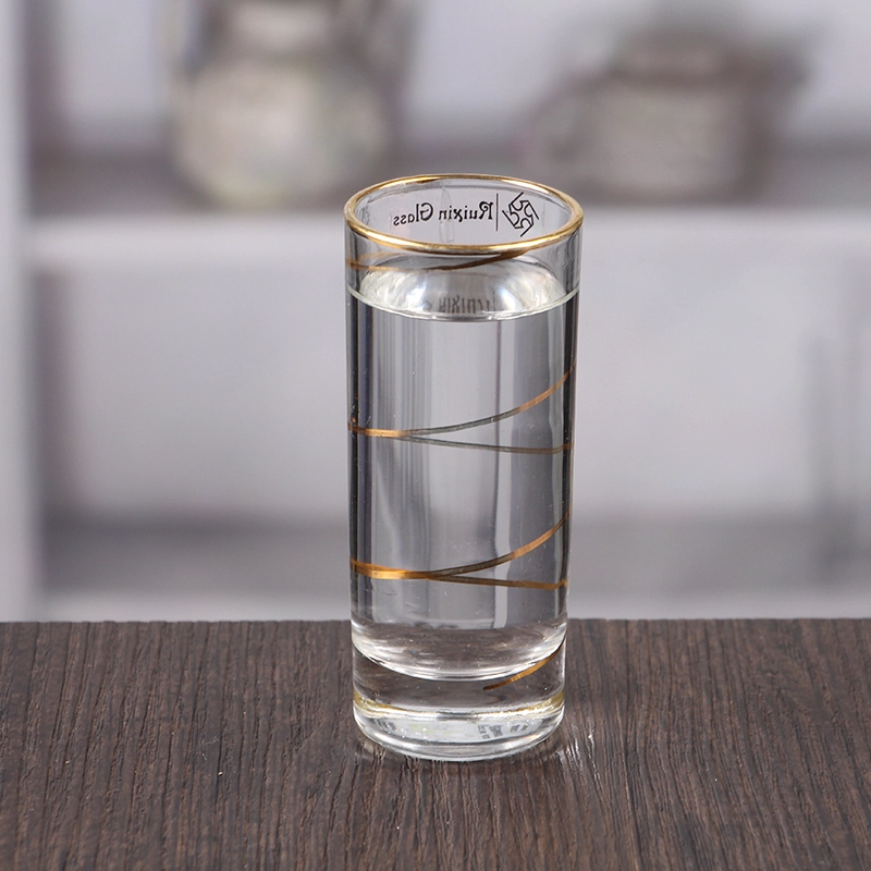 Borde de oro grueso inferior de 55ml China vaso por mayor
