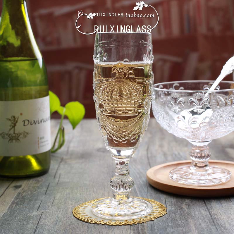 China engravable champagne flutes blue champagne glasses wholesaler