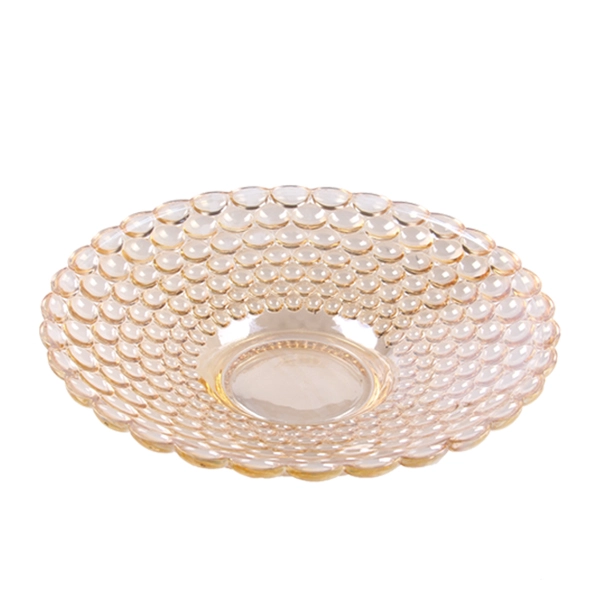 China vidrio fruta tazón proveedor tazón decorativo de oro fabricante
