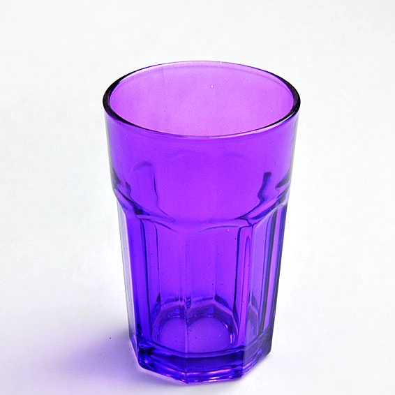 China new spraying  color  glass cup  tumbler colored drinking glasses supplier