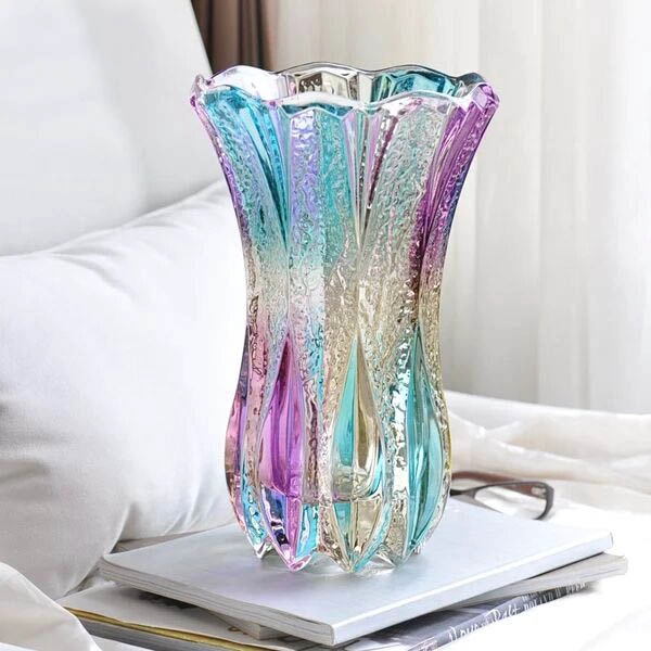China popular decorative vases coloured glass vases,glass vases for sale wholesale