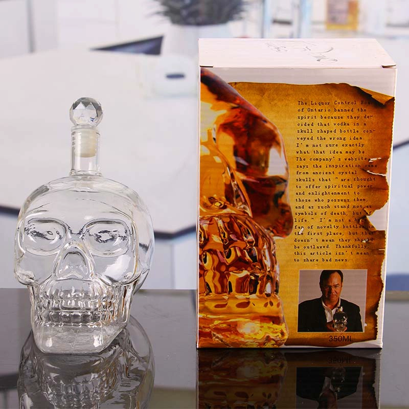 Çin kafatası decanter fabrika kafatası şarap şişesi toplu cam decanter toptan
