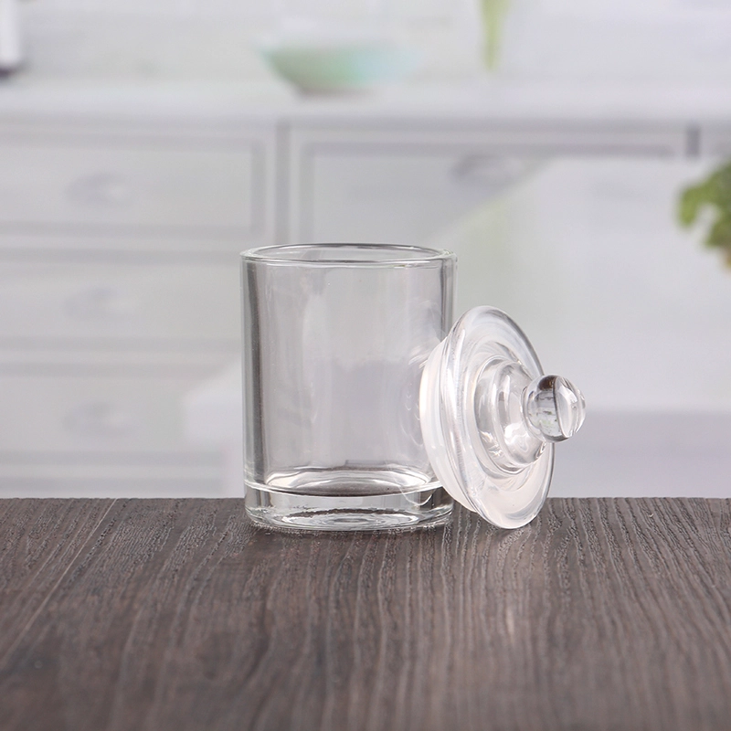 Tarro de cristal pequeño transparente de China con proveedores de tapa de domo