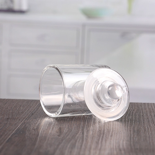Tarro de cristal pequeño transparente de China con proveedores de tapa de domo