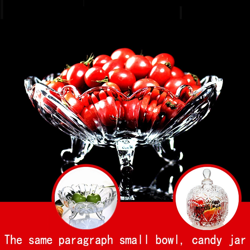 Cristal fabricant de plat de fruits de verre, assiette de fruits gros