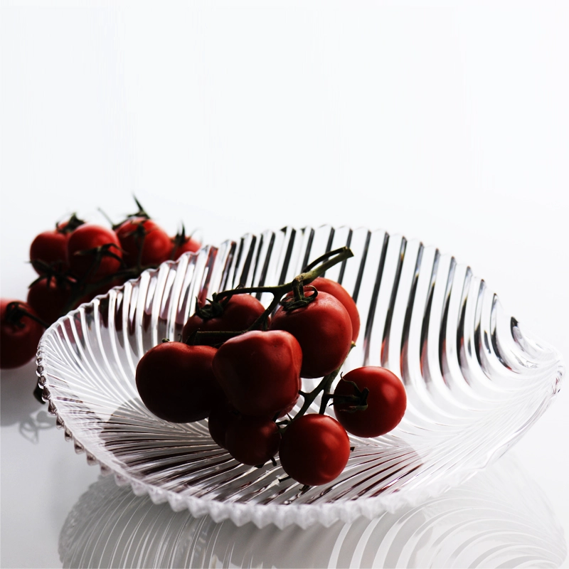 Cristal fabricant de plat de fruits de verre, assiette de fruits gros
