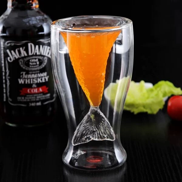 Duplo vidro de cocktail parede e atacado copo de vinho tinto