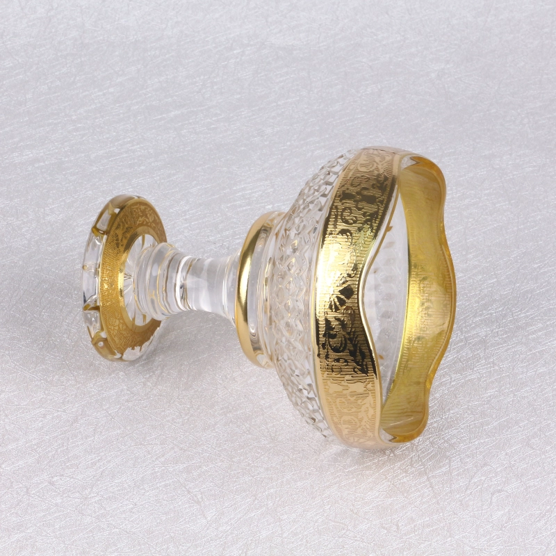 Factory Stock Delivery Popular Golden Plating Bohemia Glass Series Glass Fruit And Candy Bowl Set
