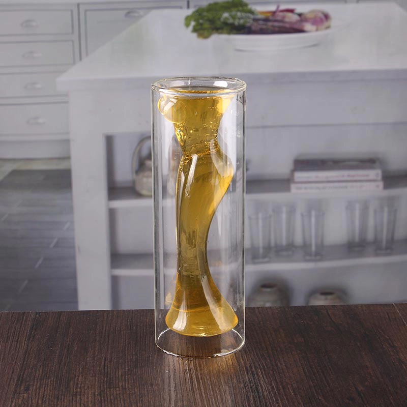 Factory direct wholesale 185ml sexy woman shaped double walled beer mug