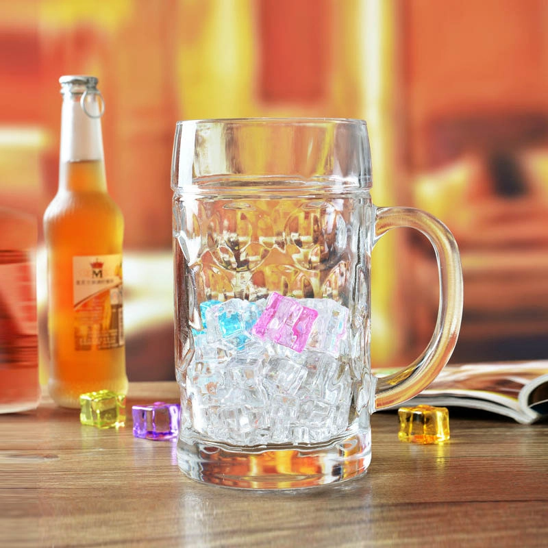 유리 컵 제조 업체 450ml 맥주 유리 잔 공급 업체