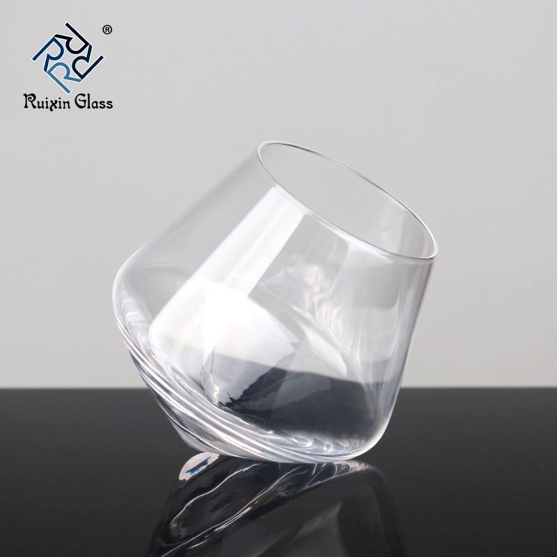 Hand Made Premium Lead Free Crystal Stemless Rolling Crystal Wine Glasses