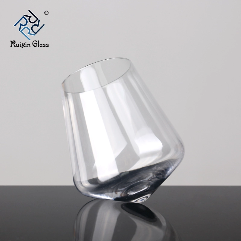 Hand Made Premium Lead Free Crystal Stemless Rolling Crystal Wine Glasses