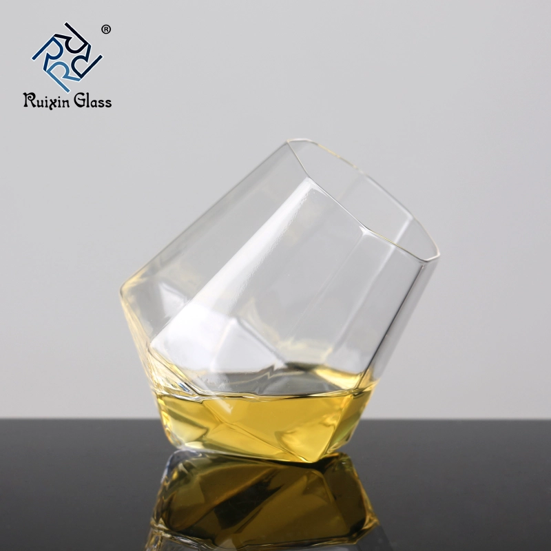 Hand Made Premium Lead Free Crystal Stemless Rolling Crystal Wine Glasses