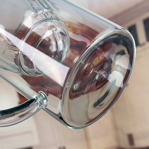 Handschlag 12 Unzen Doppelwandtrommel große Bodum Glasbecher mit Griff