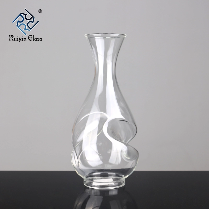 Handmade 12oz Stemless Wine Glass And Decanter Set With Finger Indentations
