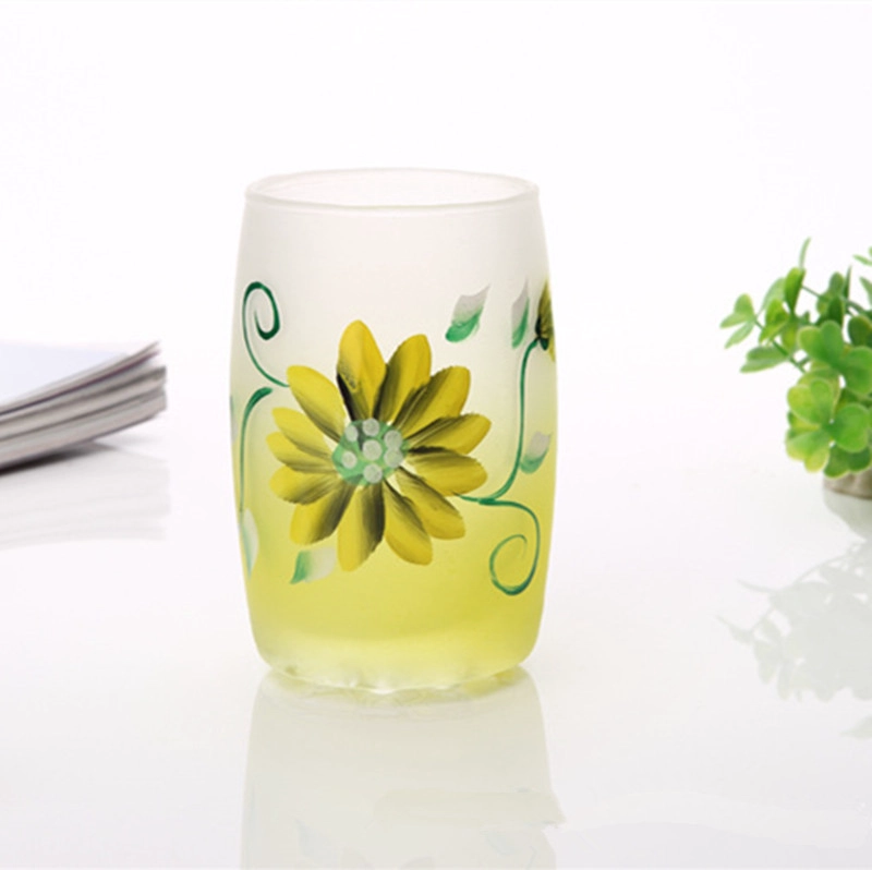 Handgeschilderd wijnglas | koele drinkglazen | met de hand beschilderd bloem wijnglazen fabrikant