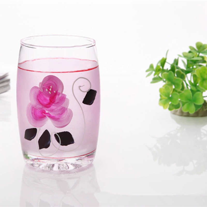 Handgeschilderd wijnglas | koele drinkglazen | met de hand beschilderd bloem wijnglazen fabrikant