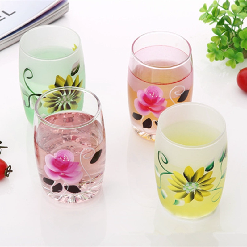 Handgeschilderd wijnglas | koele drinkglazen | met de hand beschilderd bloem wijnglazen fabrikant