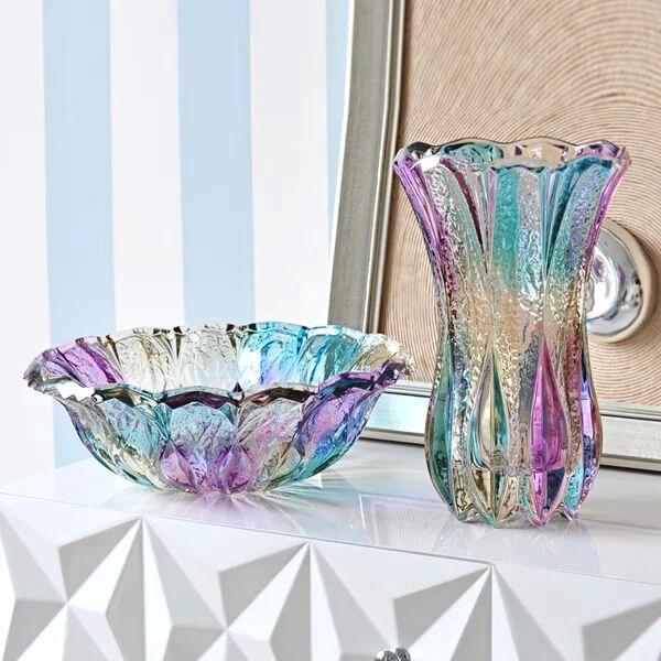 High quality glass fruit plate beautiful atmosphere glass bowl manufacturer