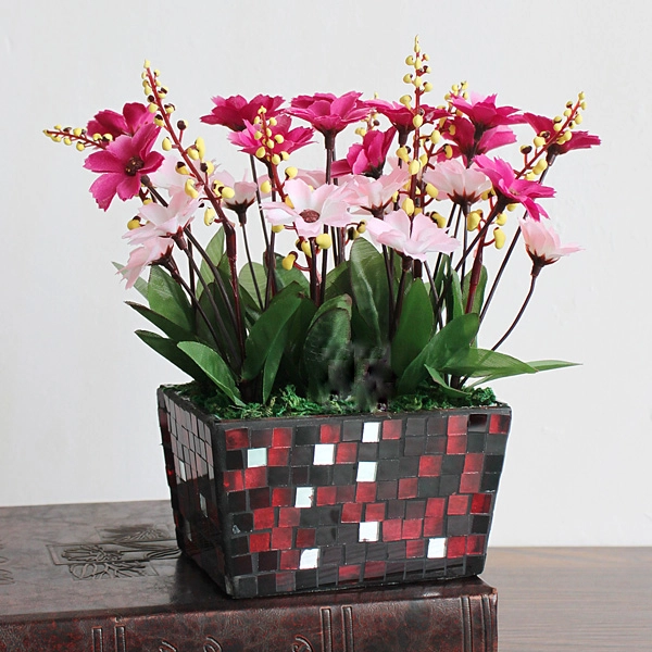 Hot vente rectangle fabricant de vase en verre