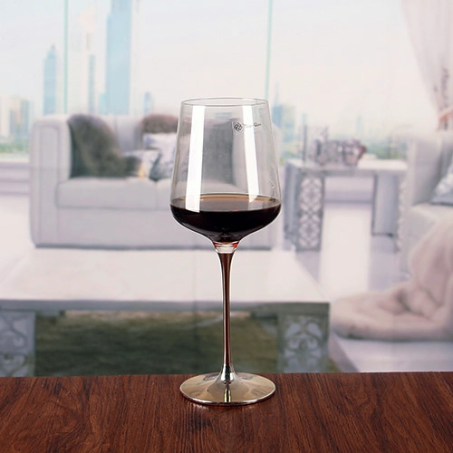Metall Stiel Rotwein Tasse Gold Stiel Weingläser großen Becher Wein Stemware Großhandel