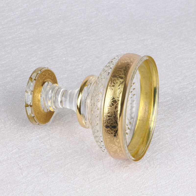 Cuenco de cristal bohemio para dulces de frutas, chapado en oro, estilo uzbeko, con pie, para uso doméstico y restaurante, nuevo diseño