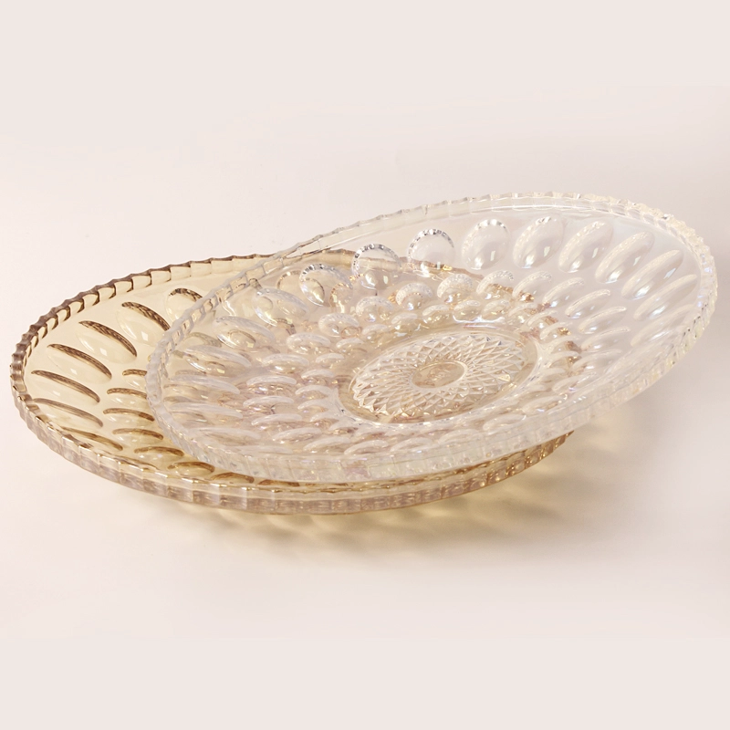 Nouveau produit pant ovale en verre point et de la plaque de verre electroplated pour les fournisseurs de fruits