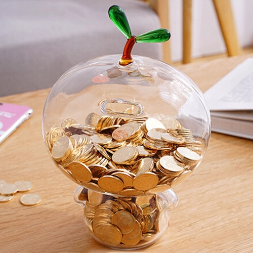 OEM creative fashion cute animal shaped glass money jar wholesale