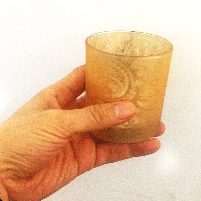 Retro light gold candle holder wholesale,stained glass candle holders