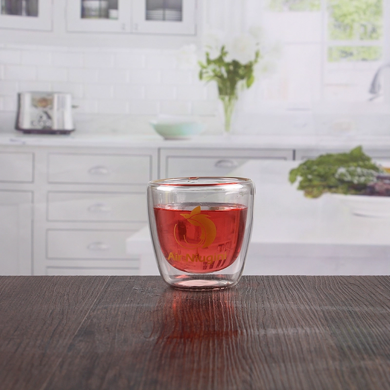 ShenZhen glass cup factory customized wholesale decal double wall mugs