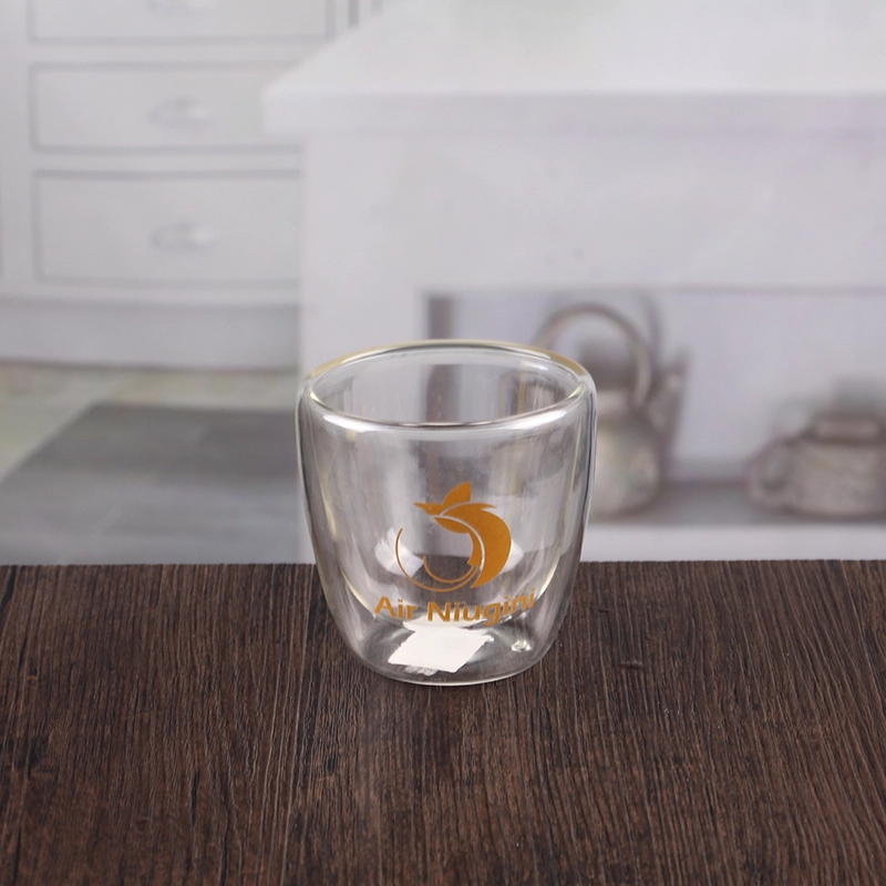 ShenZhen glass cup factory customized wholesale decal double wall mugs