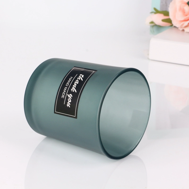 Wholesale 4oz 6oz 8oz 12oz Customized Frosted Color Glass Candle Jars