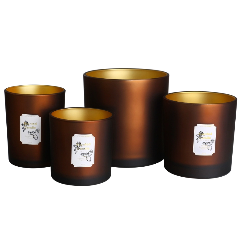 Toptan Özel Küçük ve Büyük Benzersiz Boş Lüks 'candel' Ambalaj Cam Konteyner Mum Kavanoz Kapaklı