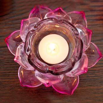 titular rosa Atacado vela cristal de lótus