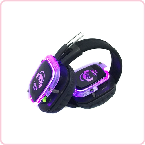 RF-309 (paars) LED Light Silent Disco-hoofdtelefoon voor stille feest