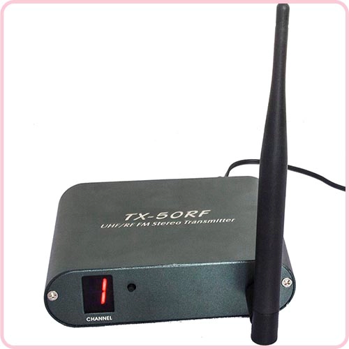 500미터 범위의 TX-50RF 사일런트 디스코 송신기 무선 주파수