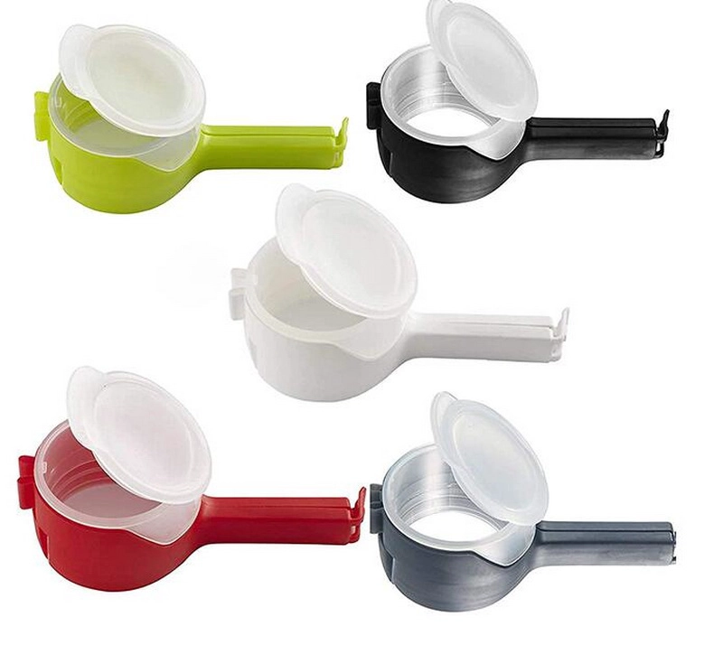 Food Bag Sealing Clips- Plastic Snack Food Storage Bag Clips with Discharge Nozzle Moisture Sealing Clamp with Pour Spouts Pour Food Clips for Kitchen Food Snack Storaging Organizing