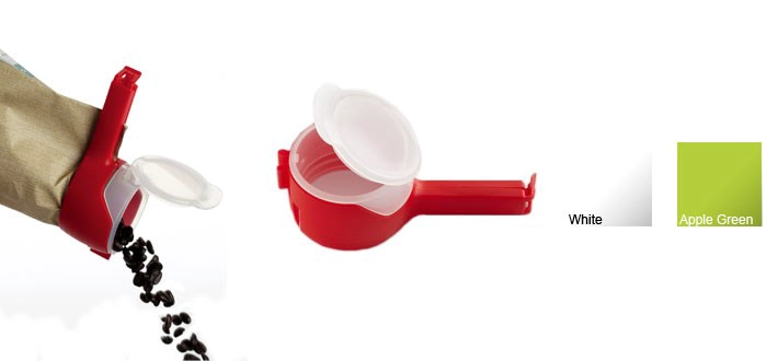 Food Bag Sealing Clips- Plastic Snack Food Storage Bag Clips with Discharge Nozzle Moisture Sealing Clamp with Pour Spouts Pour Food Clips for Kitchen Food Snack Storaging Organizing