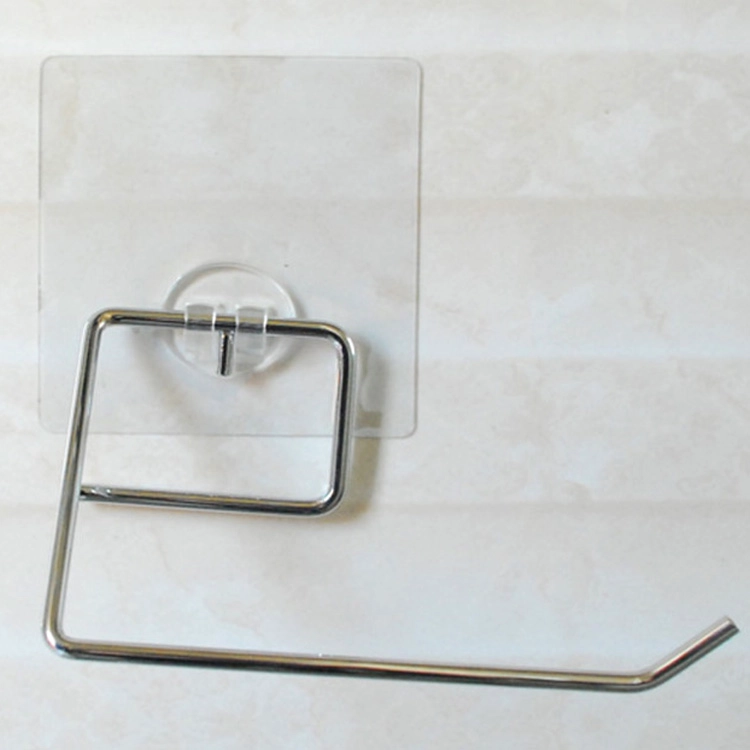 Pastable toilet paper holder