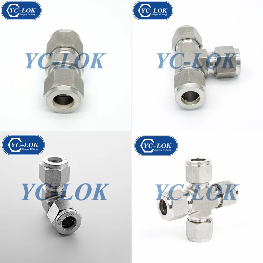 الصين 1 SS Double Ferrules Metric Tube Fittings Bulkhead Union 2mm to 38mm الصانع
