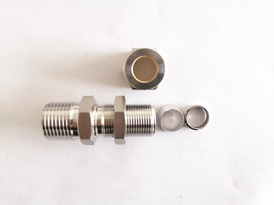 1 SS Double Ferrules Metric Tube Fittings Bulkhead Union 2mm to 38mm