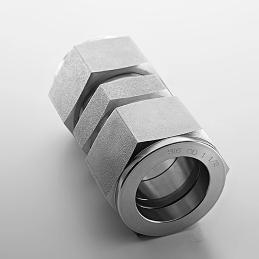 11 OD 38 Chinese Manufacturer SS316 Twin Ferrule Tube Compression Union Ftting