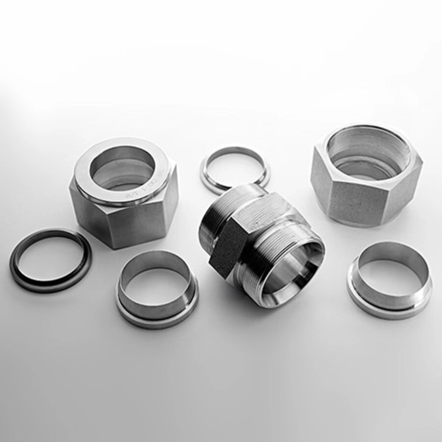 11 OD 38 Chinese Manufacturer SS316 Twin Ferrule Tube Compression Union Ftting