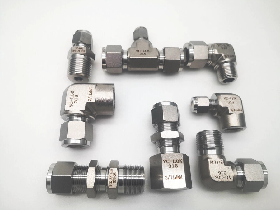 17 Stainless Steel Double Ferrules Metric Tube Fittings 4-Way Union Cross 2mm to 38mm