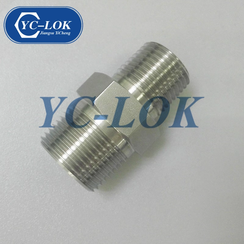 3/4 - 1/2 NPT stainless steel hex reducing adapter
