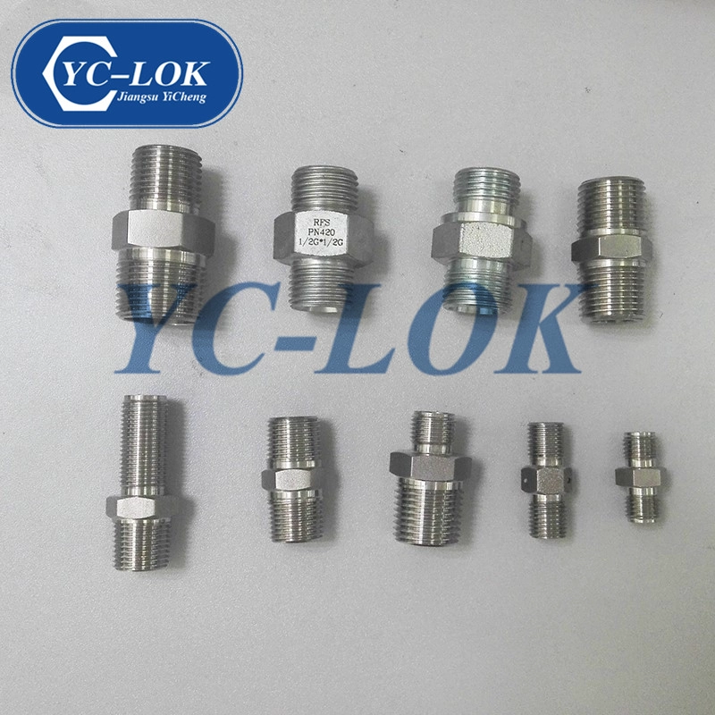 3/4 - 1/2 NPT stainless steel hex reducing adapter