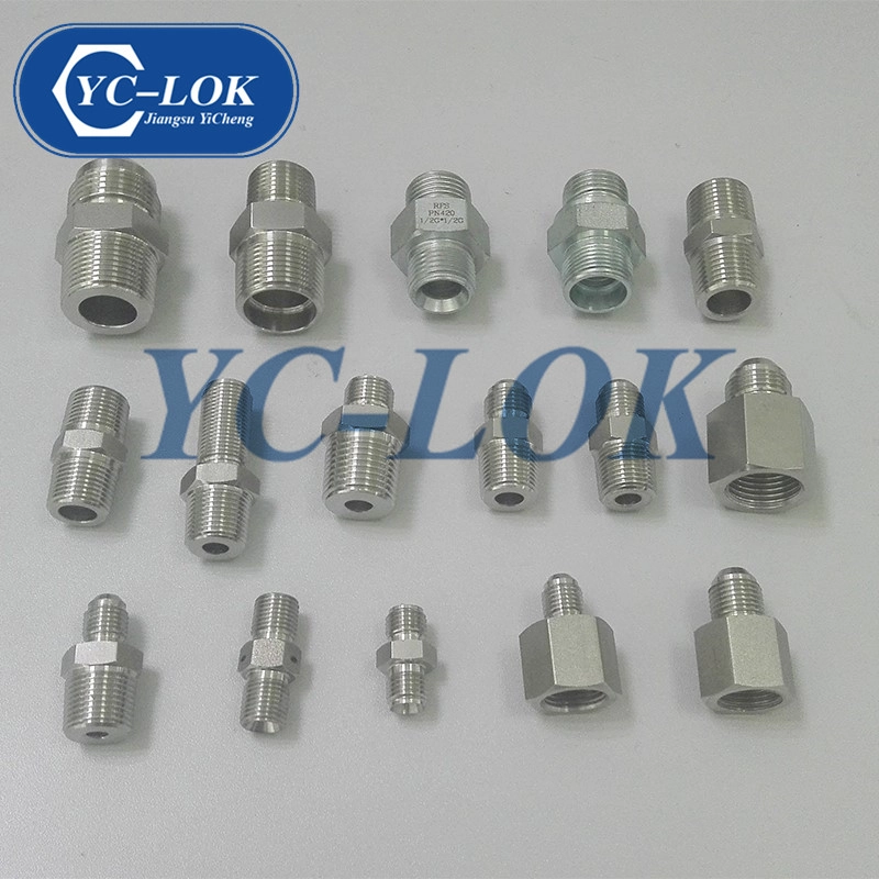 3/4 - 1/2 NPT stainless steel hex reducing adapter
