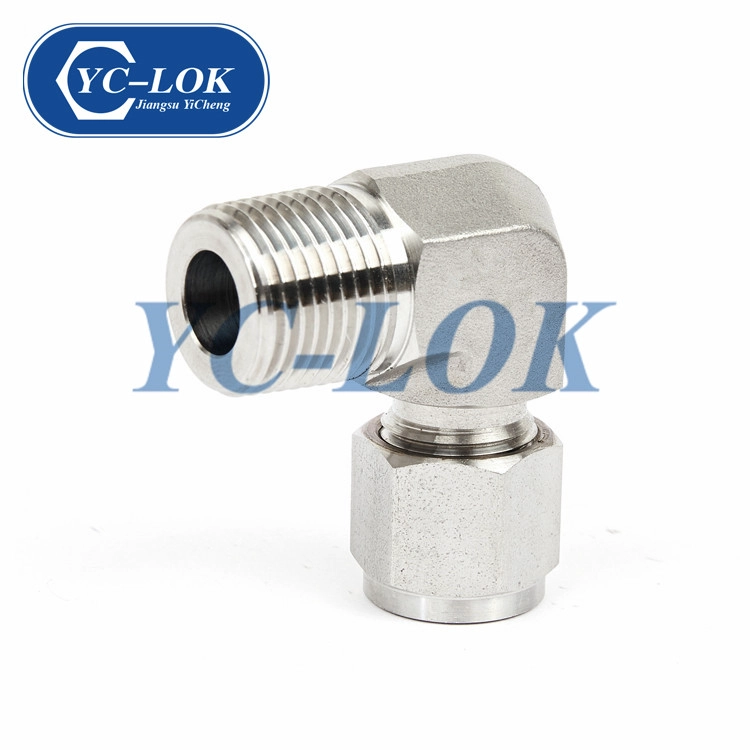 Chine Produits vendus en acier au carbone 90 degrés fileté connecteur coude tube adaptateur